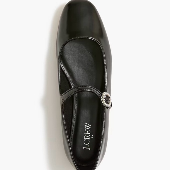 J. Crew Mary Jane Flats Shoes w Pearl Buckle Size 9 M NWT  (New In Box) - Picture 3 of 13